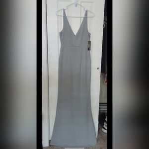 Lulu's Melora Slate Blue Sleeveless Maxi Dress (Size Small)